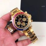 Yellow Gold Daytona Rolex Rainbow Replica Watches - Automatic Movement